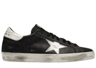 Golden Goose Super-Star Black White Leather