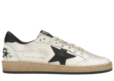 Golden Goose Ball-Star Low White Nappa Black Star