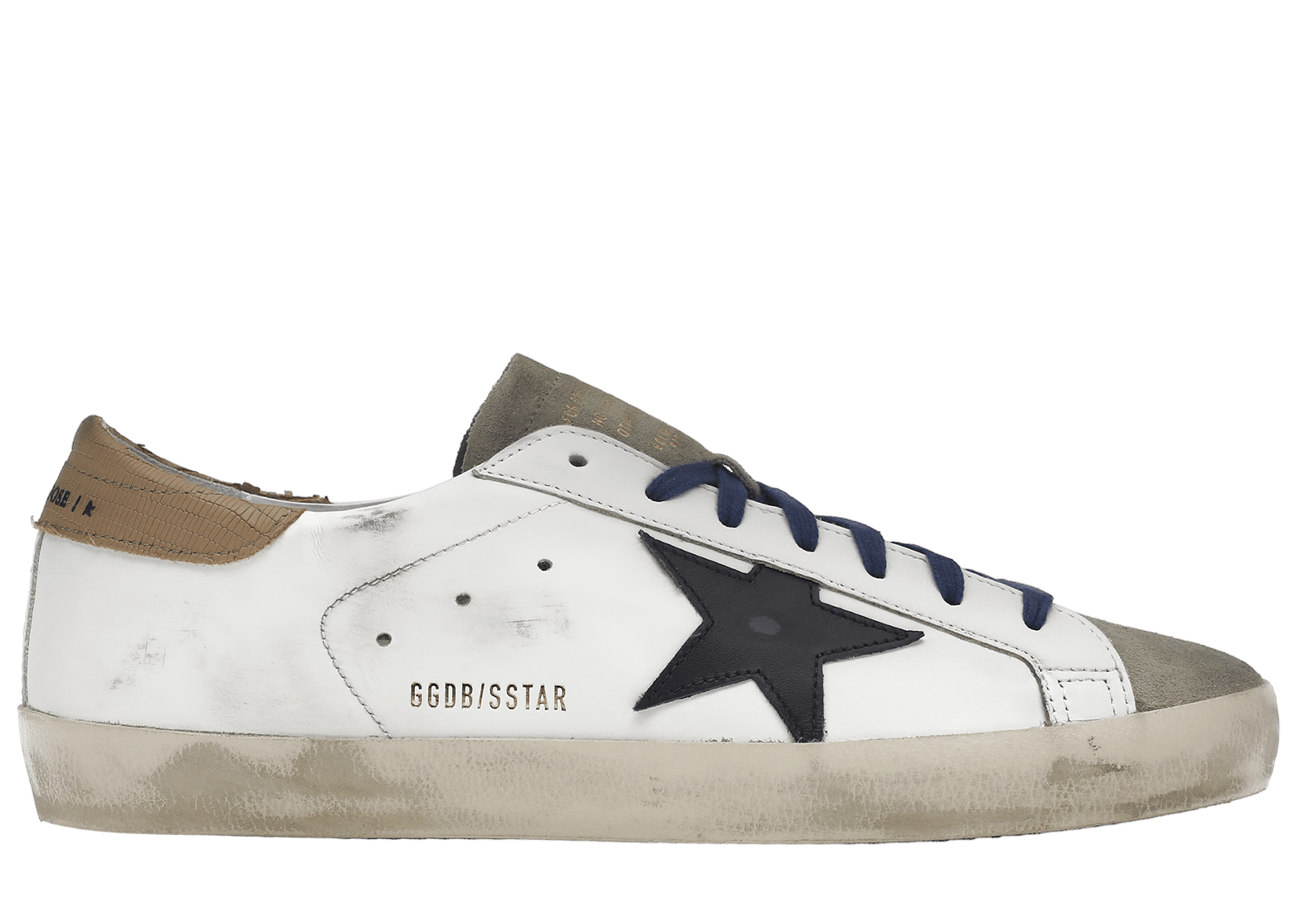 Golden Goose Super-Star Suede Toe White Taupe Royal Blue Black