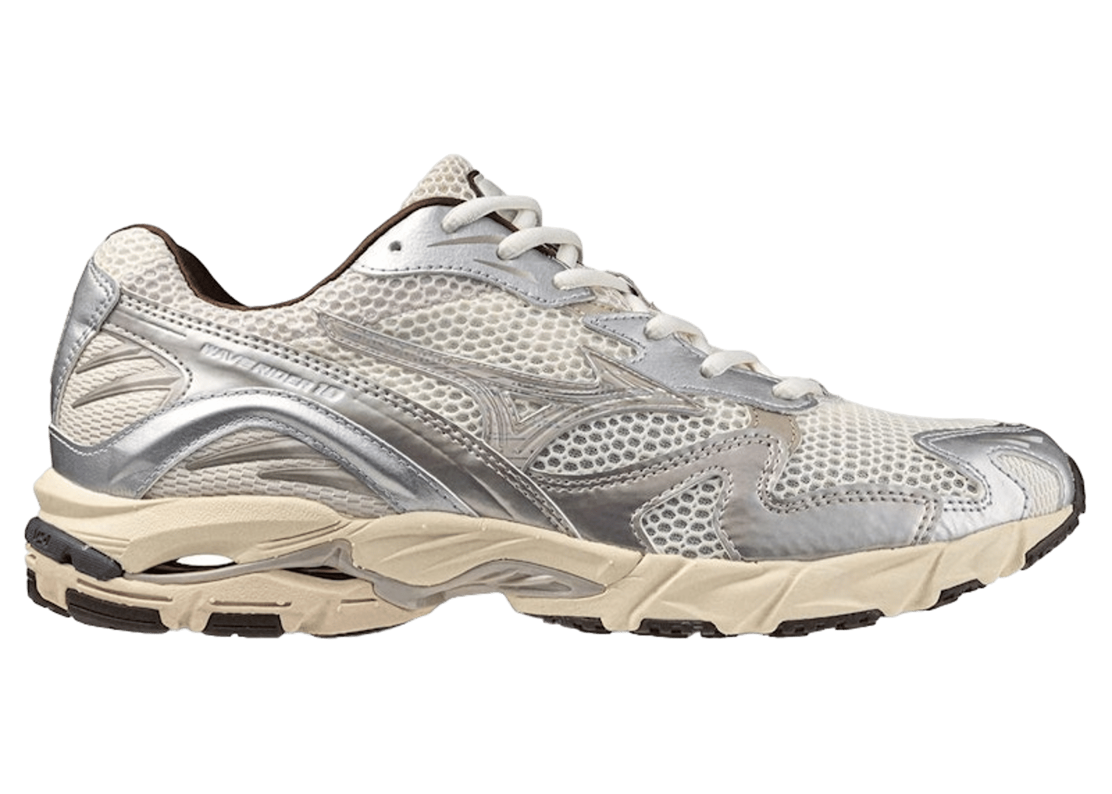 Mizuno Wave Rider 10 Snow White Silver Cloud Chicory - D1GA243103