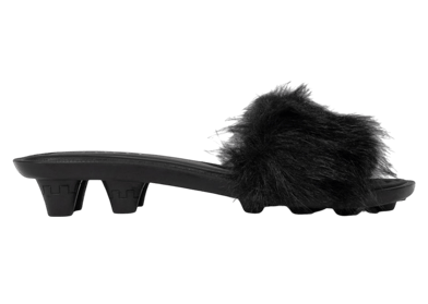 Puma Cat Cleat Sandals Fenty Chic Fur Black (Women's)