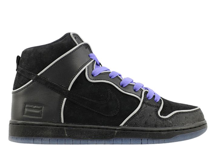 Nike SB Dunk High Black Purple Box