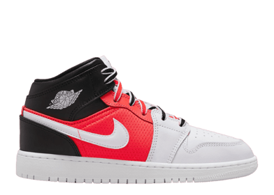 Air Jordan 1 Mid SE Black White Infrared 23 (GS)