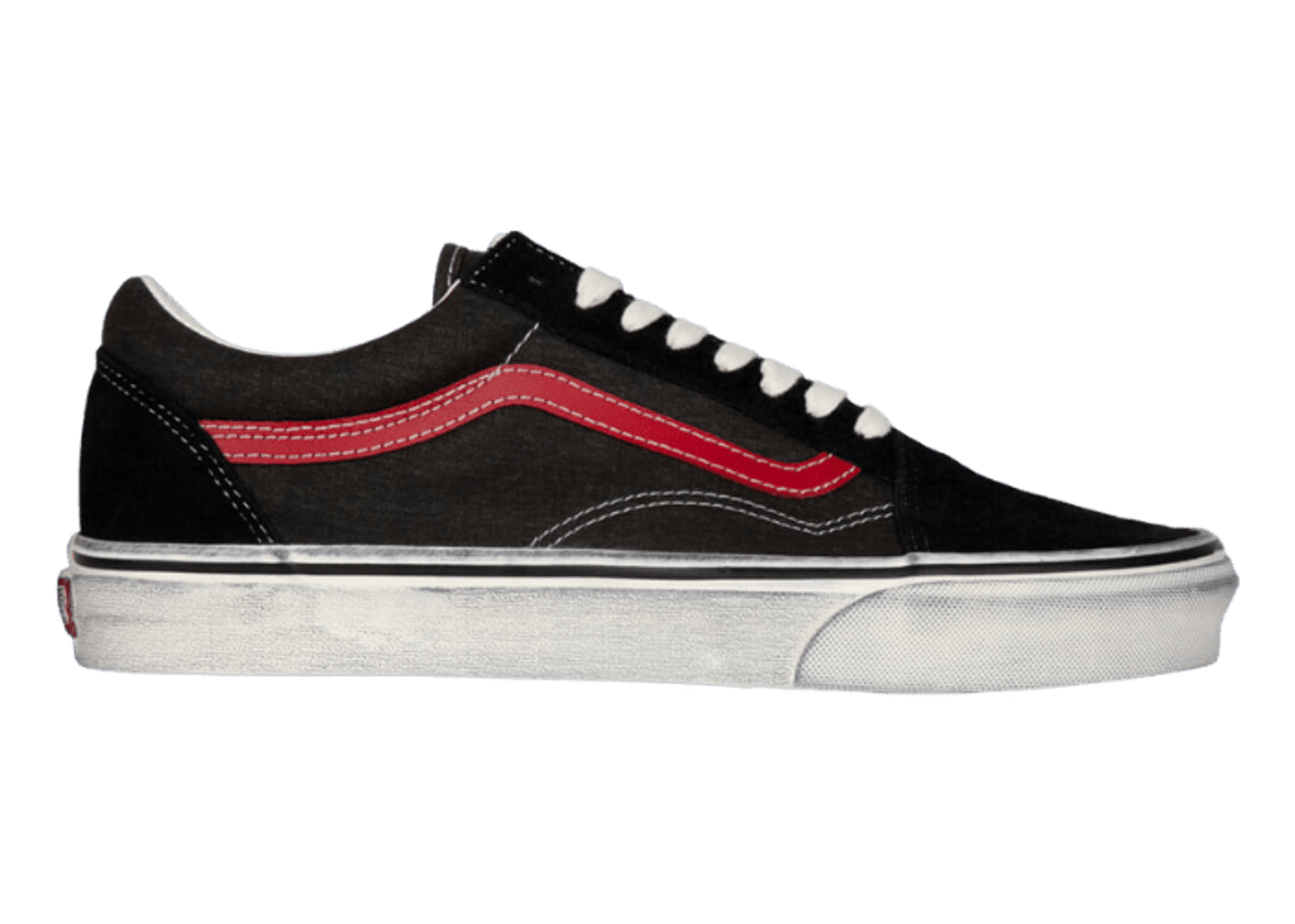 Red vans with black stripe 2025
