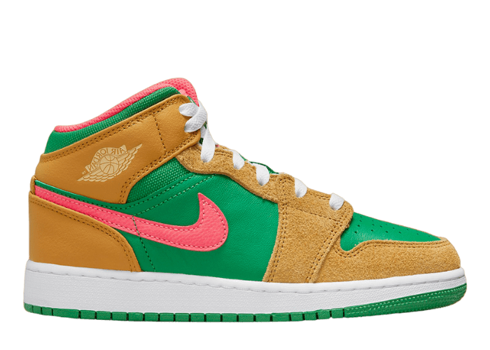 Air Jordan 1 Mid SE Wheat Watermelon (GS) - DX4365-700