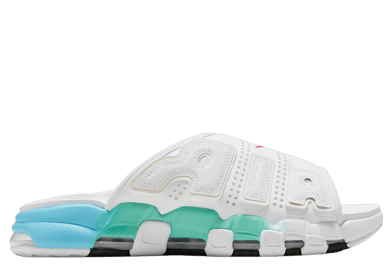 Nike Air More Uptempo Slide White Aqua