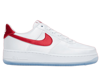 Nike Air Force 1 Low Satin White Red (W)