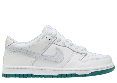 Nike Dunk Low White Silver Green (GS)