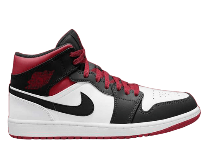 Air Jordan 1 Mid White Gym Red Black