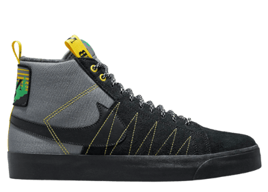 Nike SB Zoom Blazer Mid PRM Acclimate Cool Grey Yellow Strike