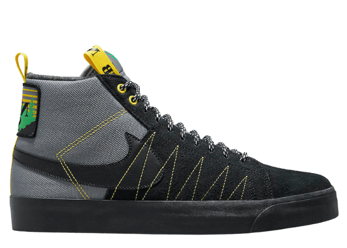 Nike SB Zoom Blazer Mid PRM Acclimate Cool Grey Yellow Strike