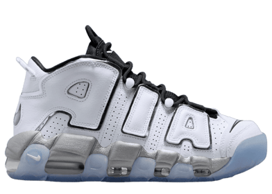 Nike Air More Uptempo White Metallic Silver Clear (W)