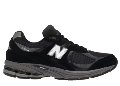 New Balance 2002R Black Dark Grey White