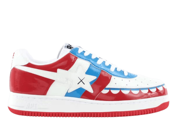 A Bathing Ape Bape Sta Low KAWS Chompers Blue Red