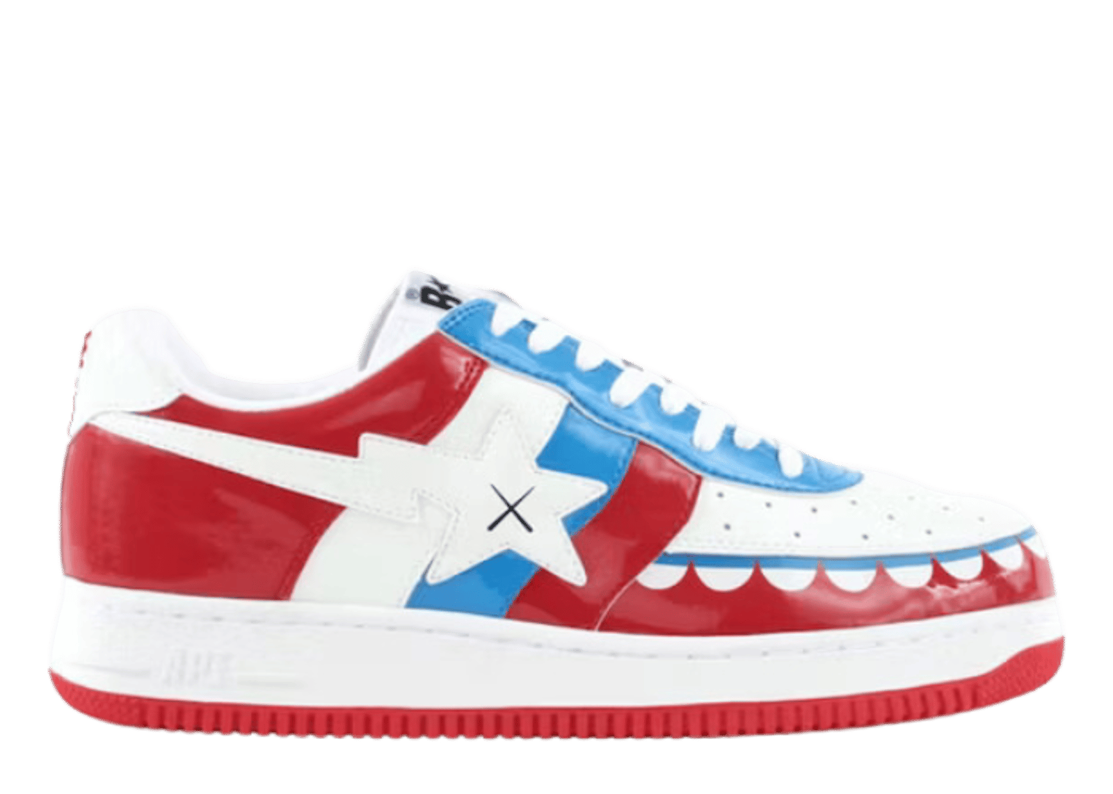 A Bathing Ape Bape Sta Low KAWS Chompers Blue Red