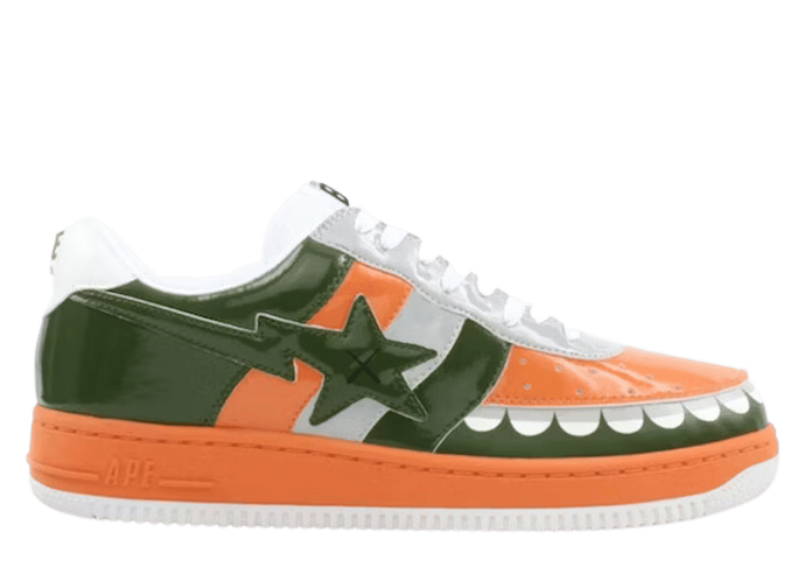 A Bathing Ape Bape Sta Low KAWS Chompers Orange Green