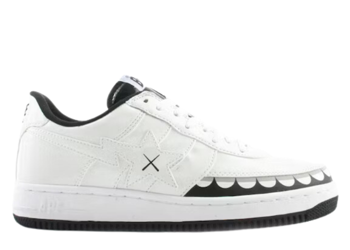 A Bathing Ape Bape Sta Low KAWS Chompers White