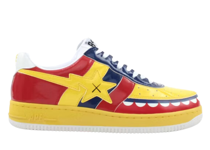 A Bathing Ape Bape Sta Low KAWS Chompers Yellow Red - FS-029 618