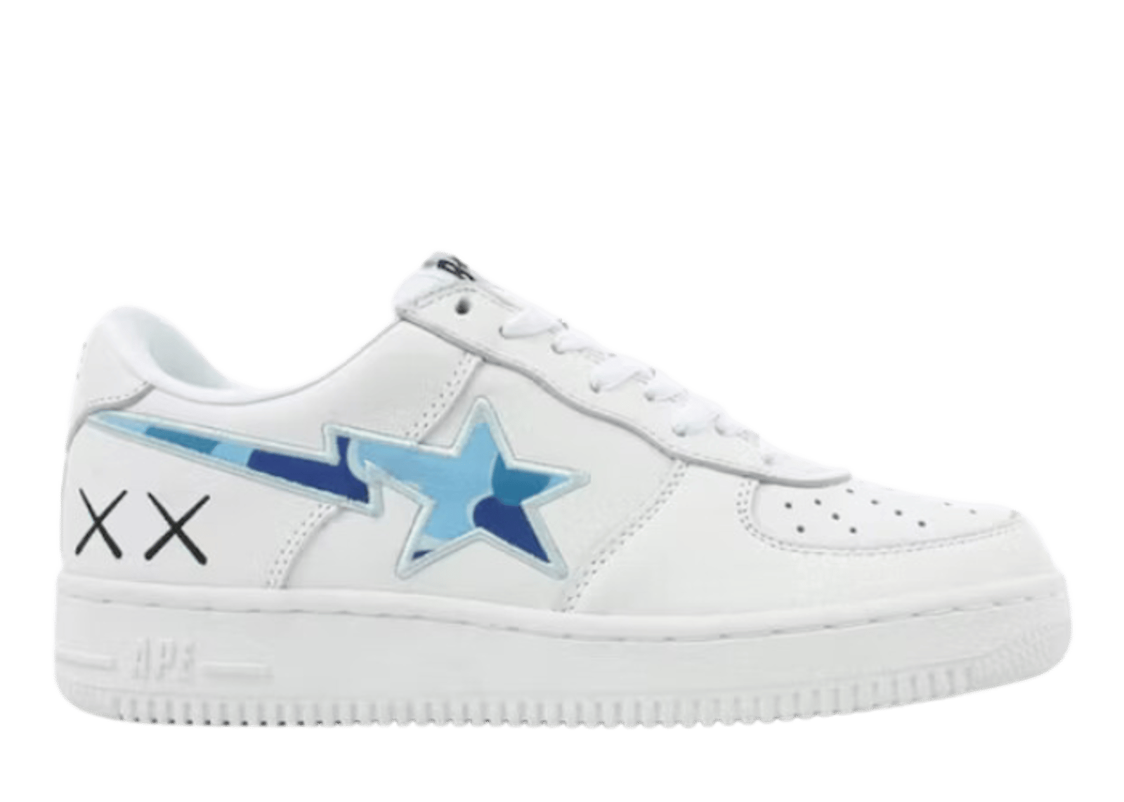 A Bathing Ape Bape Sta Low KAWS White Blue Camo