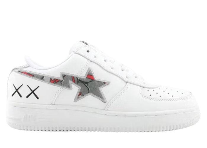 A Bathing Ape Bape Sta Low KAWS White Grey