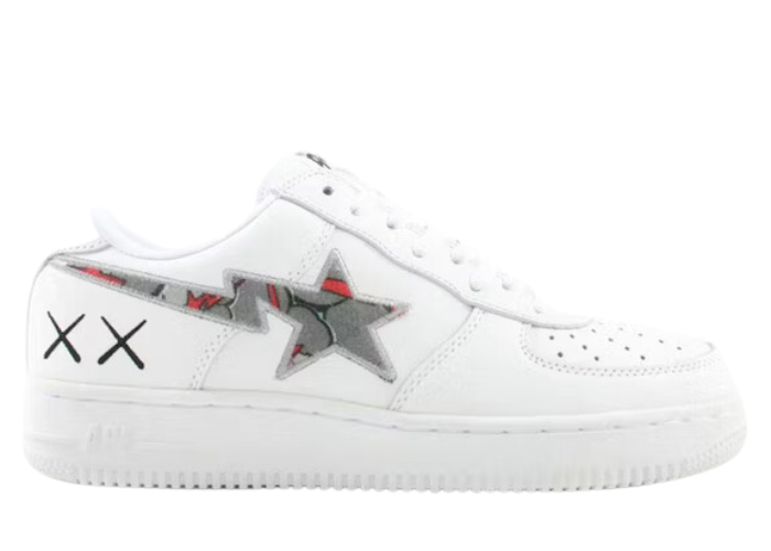 A Bathing Ape Bape Sta Low KAWS White Grey