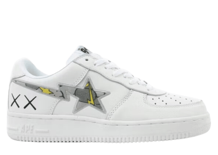 A Bathing Ape Bape Sta Low KAWS White Yellow Grey