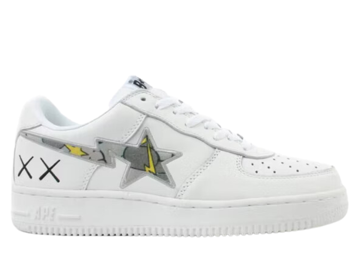 A Bathing Ape Bape Sta Low KAWS White Yellow Grey