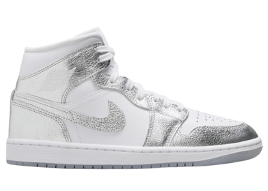 Air Jordan 1 Mid SE Metallic Silver (W)