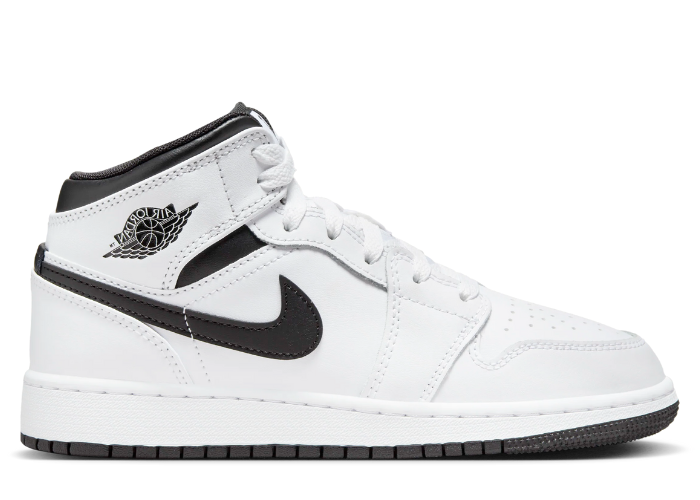 Air Jordan 1 Mid White Black (GS)