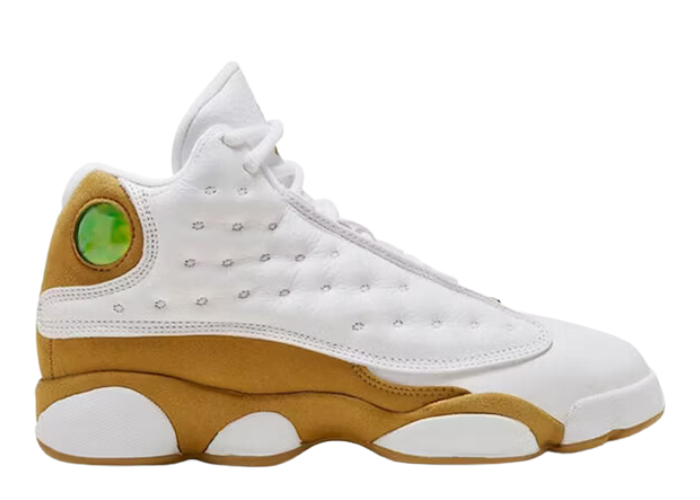 gold and white jordan 13s