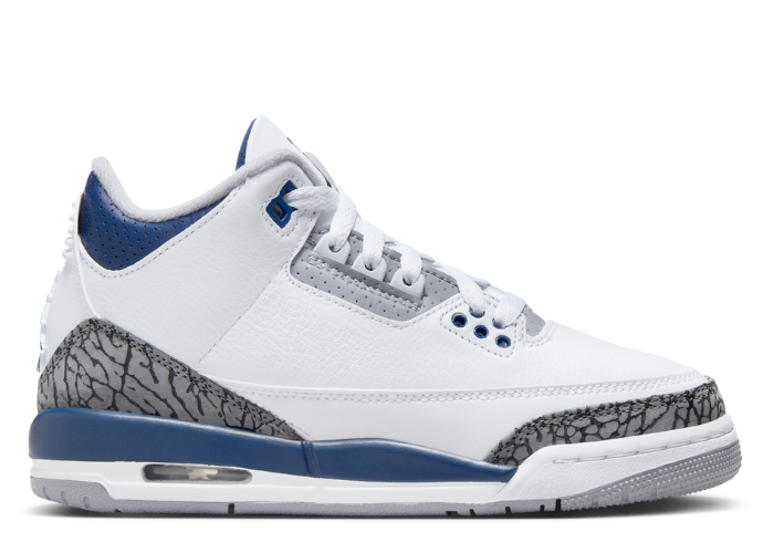 Air Jordan 3 Retro White Midnight Navy (GS)