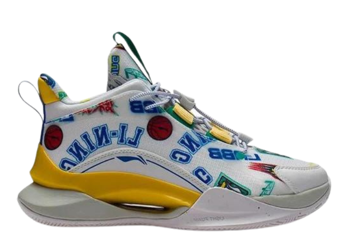 Li-Ning Team2.0 Mid White Yellow Blue (GS)