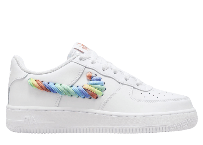 Nike Air Force Low Rainbow Lace Swoosh (GS) FQ4948-100