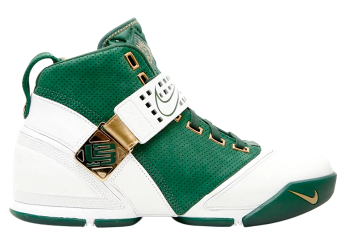 Nike LeBron 5 Gorge Green Metallic Gold