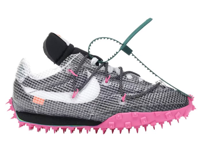 nike waffle racer black white