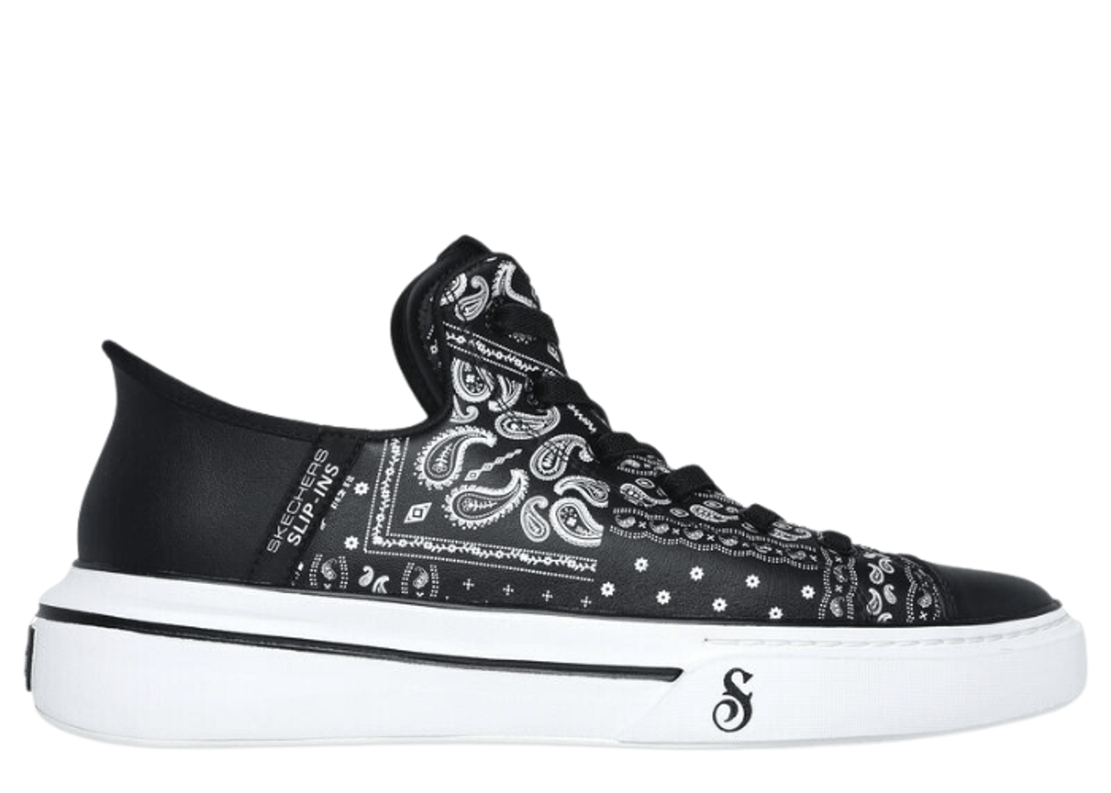 Skechers Premium Leather Slip-ins Snoop One Double G Black White