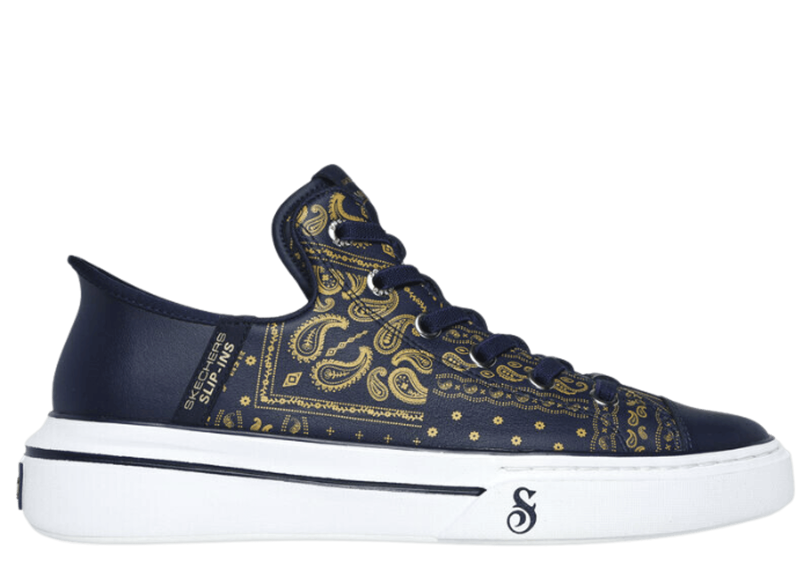 Skechers Premium Leather Slip-ins Snoop One Double G Navy