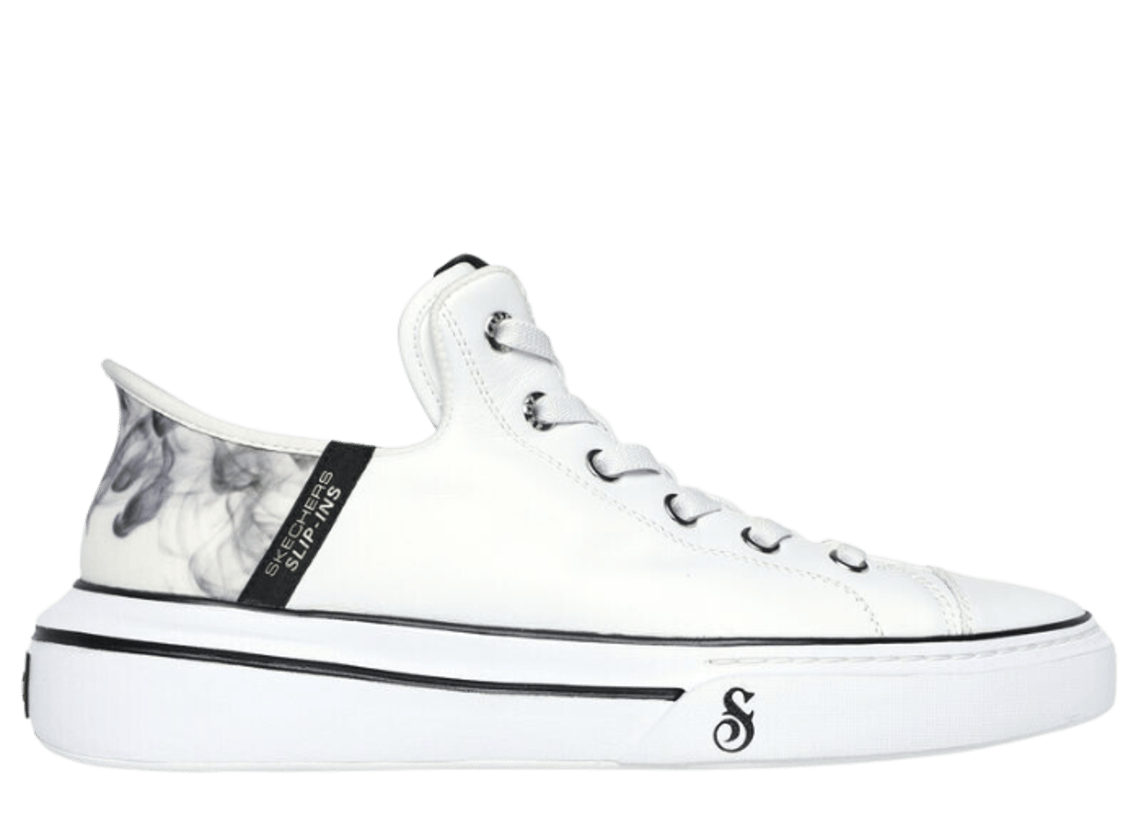 Skechers Premium Leather Slip-ins Snoop One OG White Black
