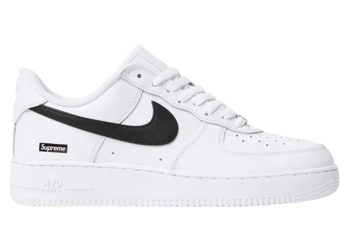 The Supreme x Nike Air Force 1 Low White Black Releases September 2025