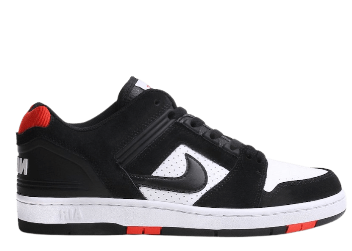 Nike SB Air Force 2 Low Black White Habanero Red