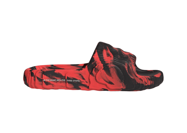 Black and red adidas slides online
