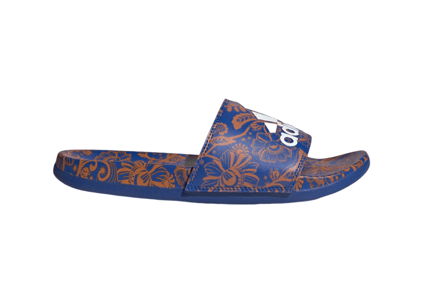 adidas Adilette Comfort Slide 'Floral - Royal Blue' (W)