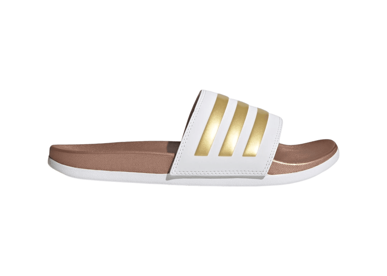 adidas Adilette Comfort Slide 'White Matte Gold' (W)