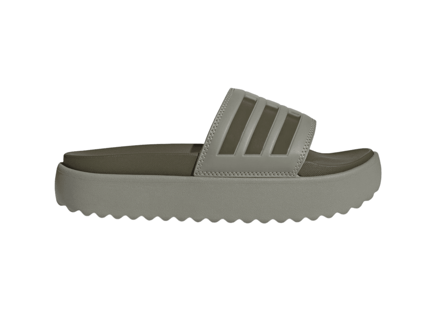 adidas Adilette Platform Slide 'Pebble Olive Strata' (W)