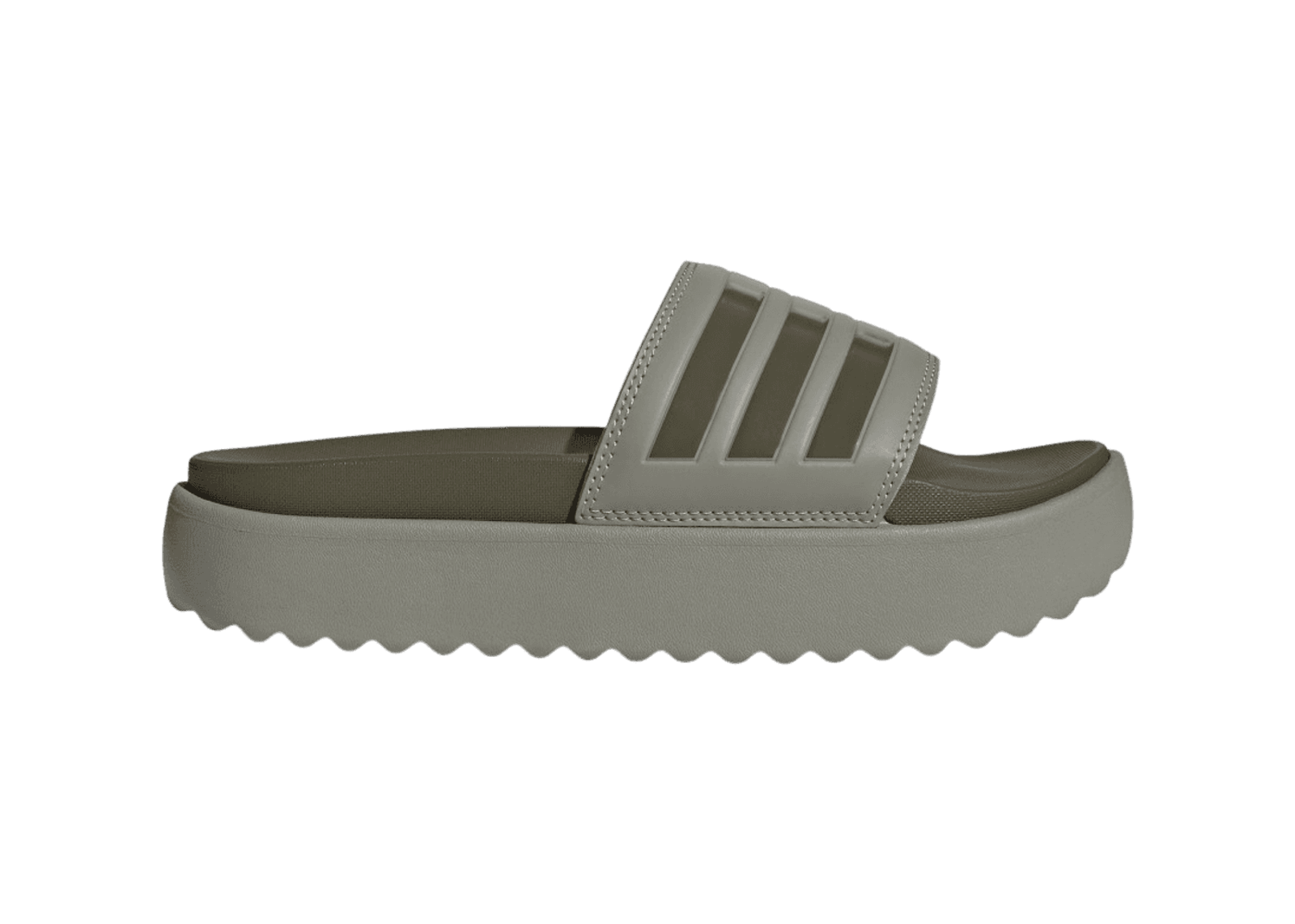 adidas Adilette Platform Slide 'Pebble Olive Strata' (W)