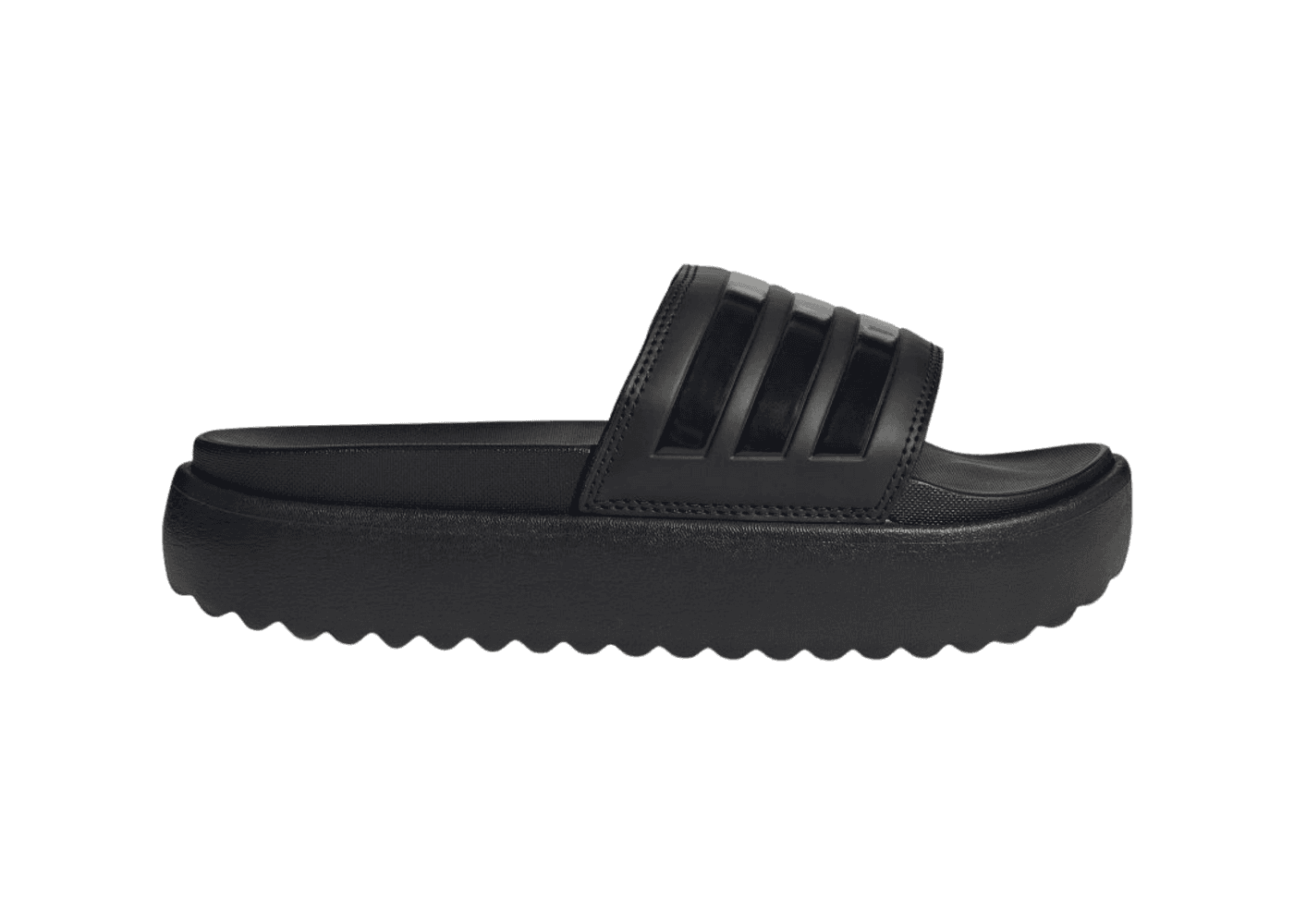 adidas Adilette Platform Slide 'Triple Black' (W)