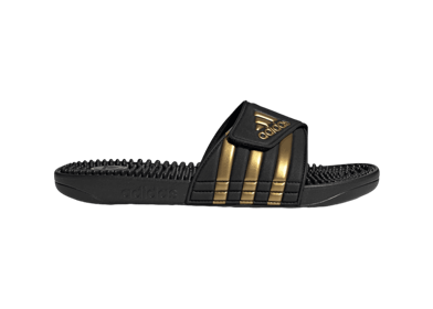 adidas Adissage Slides 'Black Gold Metallic'