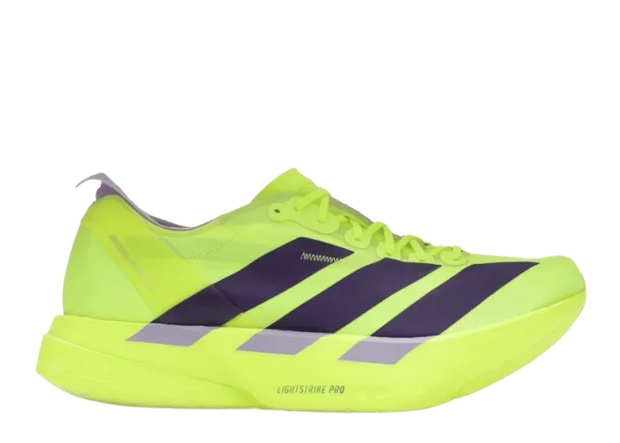 adidas Adizero Adios Pro 4 Solar Yellow Aurora Plum Powder Plum