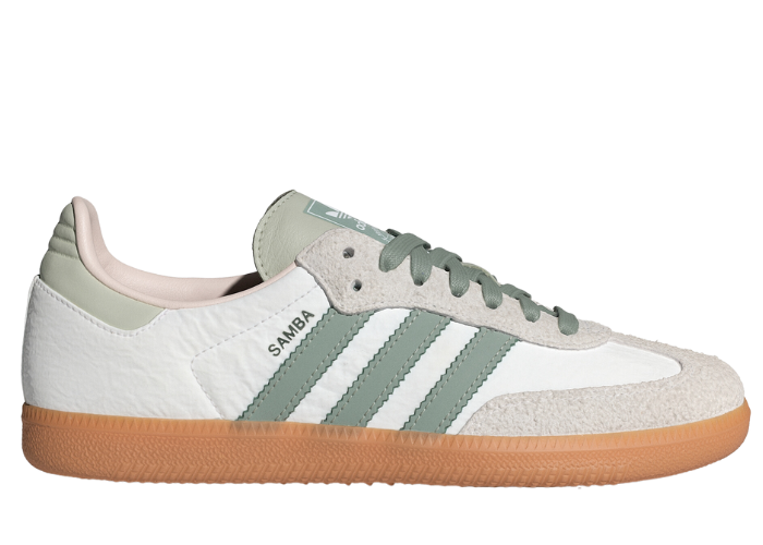 adidas Samba OG Cloud White Silver Green