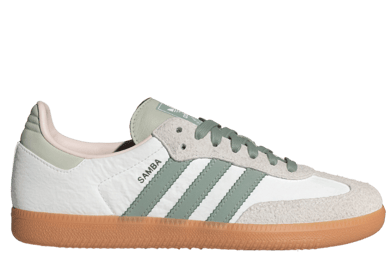 adidas Samba OG Cloud White Silver Green